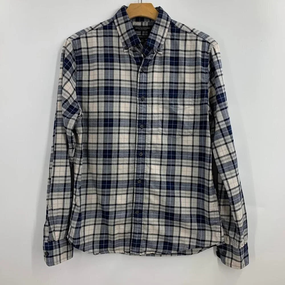 Banana Republic Women's Luxe Flannel Untucked Slim Fit Button Up Size S